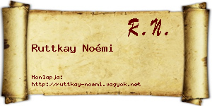 Ruttkay Noémi névjegykártya